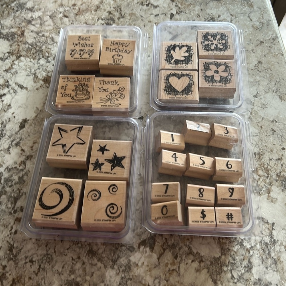 Set of 4 stamp sets.
